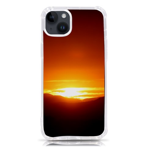 Orange Sunset Over The Mountains iPhone 14 Plus TPU UV Print Case from ArtsNow.com Front