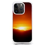 Orange Sunset Over The Mountains iPhone 14 Pro TPU UV Print Case