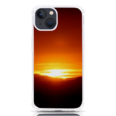 Orange Sunset Over The Mountains iPhone 13 TPU UV Print Case from ArtsNow.com Front