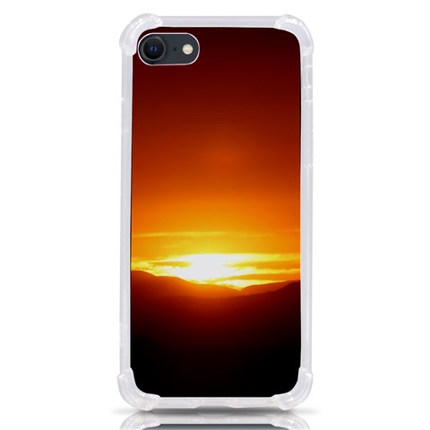 Orange Sunset Over The Mountains iPhone SE from ArtsNow.com Front