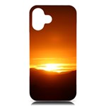 Orange Sunset Over The Mountains iPhone 16 Plus Black UV Print PC Hardshell Case