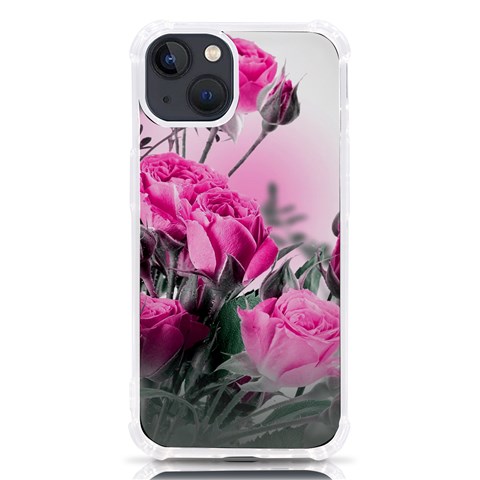 Roses Floral Flowers Nature Pink Romance Romantic Valentines Day Love iPhone 13 TPU UV Print Case from ArtsNow.com Front