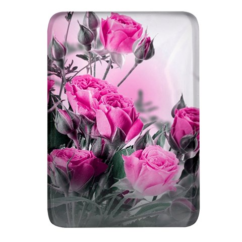 Roses Floral Flowers Nature Pink Romance Romantic Valentines Day Love Rectangular Glass Fridge Magnet (4 pack) from ArtsNow.com Front