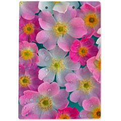 Pink Neon Flowers Flower A4 Acrylic Clipboard from ArtsNow.com Back