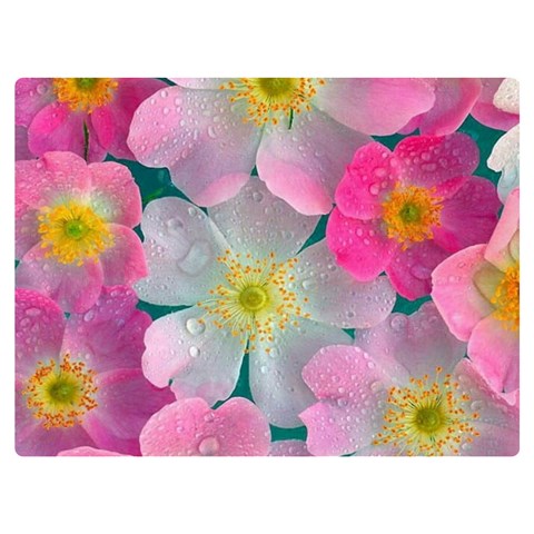 Pink Neon Flowers Flower Premium Plush Fleece Blanket (Extra Small) from ArtsNow.com 40 x30  Blanket Front