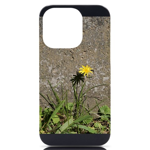 Paintbrush Flower iPhone 14 Pro Black UV Print PC Hardshell Case from ArtsNow.com Front