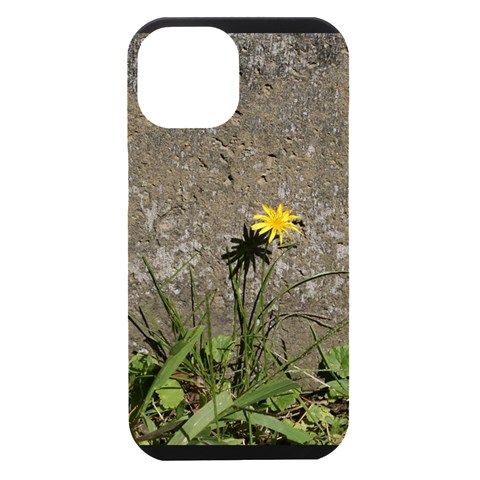 Paintbrush Flower iPhone 15 Black UV Print PC Hardshell Case from ArtsNow.com Front