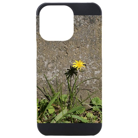 Paintbrush Flower iPhone 15 Pro Max Black UV Print PC Hardshell Case from ArtsNow.com Front