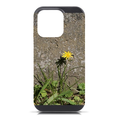 Paintbrush Flower iPhone 16 Pro Black UV Print PC Hardshell Case from ArtsNow.com Front