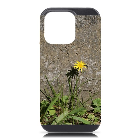 Paintbrush Flower iPhone 16 Pro Max Black UV Print PC Hardshell Case from ArtsNow.com Front