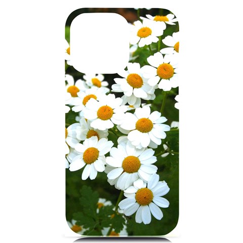 Daisy Flowers iPhone 14 Pro Max Black UV Print PC Hardshell Case from ArtsNow.com Front