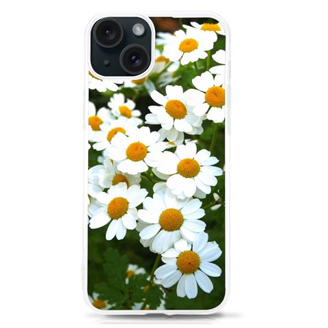 Daisy Flowers iPhone 15 TPU UV Print Case from ArtsNow.com Front