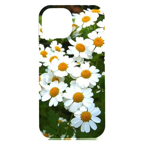 Daisy Flowers iPhone 15 Plus Black UV Print PC Hardshell Case from ArtsNow.com Front