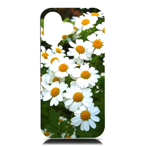 Daisy Flowers iPhone 16 Black UV Print PC Hardshell Case from ArtsNow.com Front