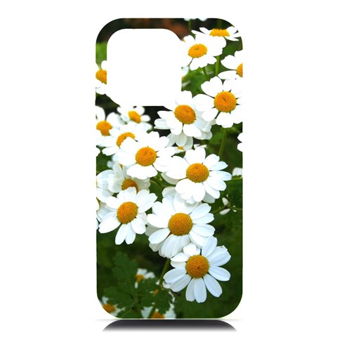 Daisy Flowers iPhone 16 Pro Max Black UV Print PC Hardshell Case from ArtsNow.com Front