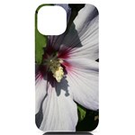 Purple Mallow Flower iPhone 14 Black UV Print PC Hardshell Case