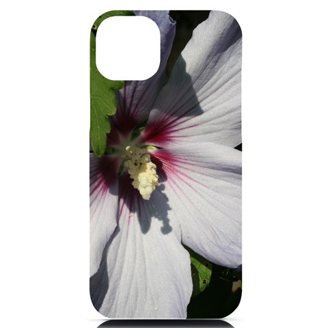 Purple Mallow Flower iPhone 14 Plus Black UV Print PC Hardshell Case from ArtsNow.com Front