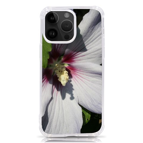 Purple Mallow Flower iPhone 14 Pro Max TPU UV Print Case from ArtsNow.com Front