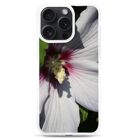 Purple Mallow Flower iPhone 15 Pro Max TPU UV Print Case from ArtsNow.com Front