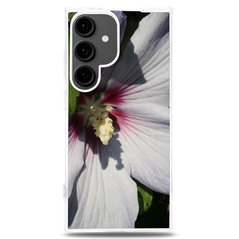 Purple Mallow Flower Samsung Galaxy S24 Plus 6.7 Inch TPU UV Case from ArtsNow.com Front