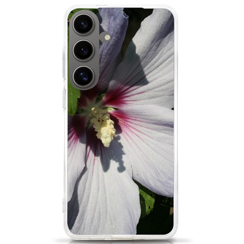 Purple Mallow Flower Samsung Galaxy S24 Ultra 6.9 Inch TPU UV Case from ArtsNow.com Front