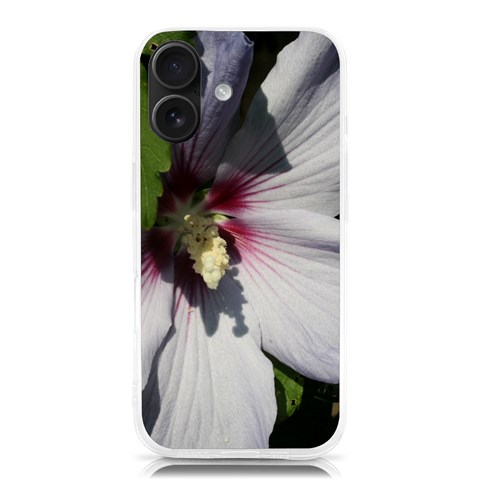 Purple Mallow Flower iPhone 16 TPU UV Print Case from ArtsNow.com Front