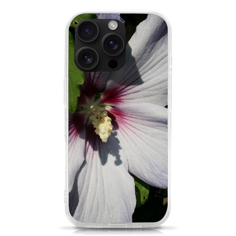 Purple Mallow Flower iPhone 16 Pro TPU UV Print Case from ArtsNow.com Front