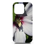 Purple Mallow Flower iPhone 16 Pro Black UV Print PC Hardshell Case