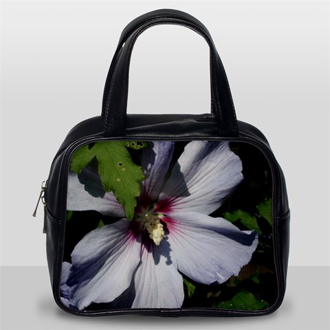 Purple Mallow Flower Classic Handbag (One Side) from ArtsNow.com Front