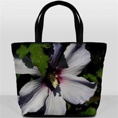 Purple Mallow Flower Bucket Bag from ArtsNow.com Back