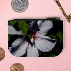 Purple Mallow Flower Mini Coin Purse from ArtsNow.com Back