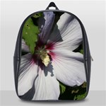 Purple Mallow Flower School Bag (Large)