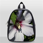 Purple Mallow Flower School Bag (Small)