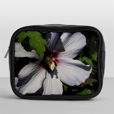 Purple Mallow Flower Mini Toiletries Bag (One Side) from ArtsNow.com Front