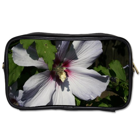 Purple Mallow Flower Toiletries Bag (Two Sides) from ArtsNow.com Front