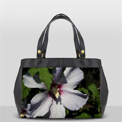 Purple Mallow Flower Oversize Office Handbag (2 Sides) from ArtsNow.com Back