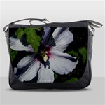 Purple Mallow Flower Messenger Bag