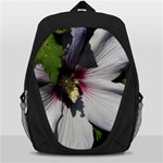 Purple Mallow Flower Backpack Bag