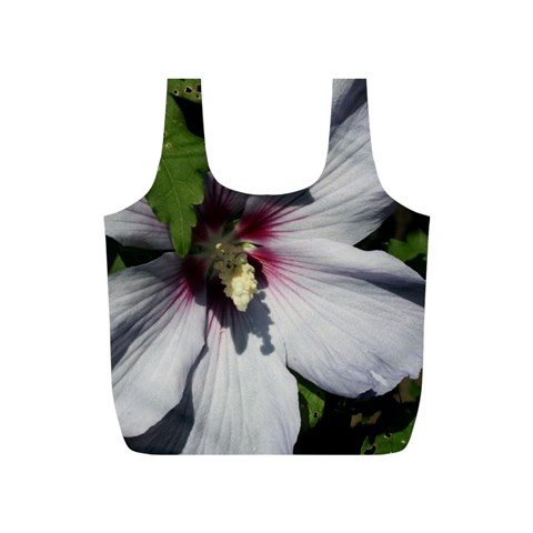 Purple Mallow Flower Full Print Recycle Bag (S) from ArtsNow.com Front