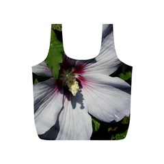 Purple Mallow Flower Full Print Recycle Bag (S) from ArtsNow.com Front