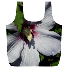 Purple Mallow Flower Full Print Recycle Bag (XL) from ArtsNow.com Front