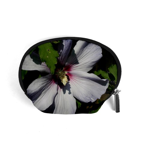 Purple Mallow Flower Accessory Pouch (Small) from ArtsNow.com Front