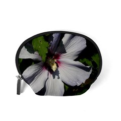 Purple Mallow Flower Accessory Pouch (Small) from ArtsNow.com Back