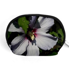 Purple Mallow Flower Accessory Pouch (Medium) from ArtsNow.com Front