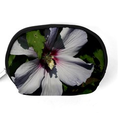 Purple Mallow Flower Accessory Pouch (Medium) from ArtsNow.com Back