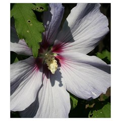 Purple Mallow Flower Drawstring Pouch (Small) from ArtsNow.com Back