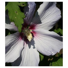 Purple Mallow Flower Drawstring Pouch (Medium) from ArtsNow.com Front