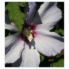 Purple Mallow Flower Drawstring Pouch (Large) from ArtsNow.com Front