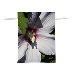 Purple Mallow Flower Lightweight Drawstring Pouch (L)