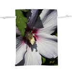 Purple Mallow Flower Lightweight Drawstring Pouch (XL)